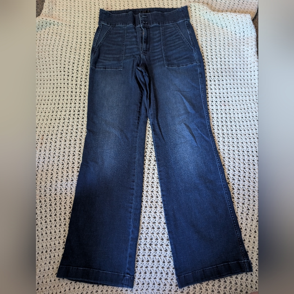 Women's Flare & Wide Leg Jeans - Dark Blue